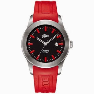 lacoste watches red