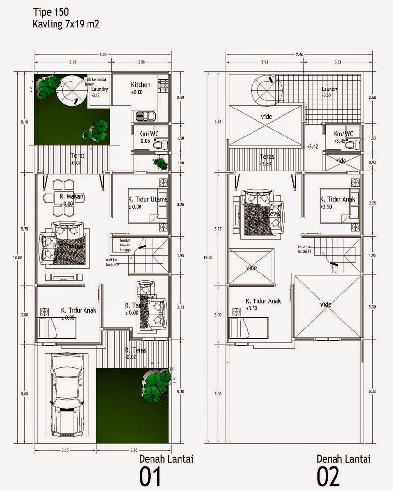 Contoh Gambar  Desain Rumah  Ukuran  5 X 12 Informasi 