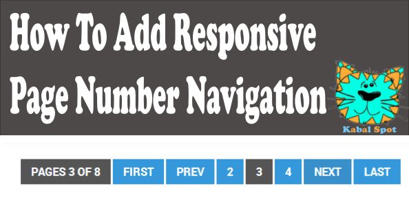 How To Add Responsive Page Number Navigation