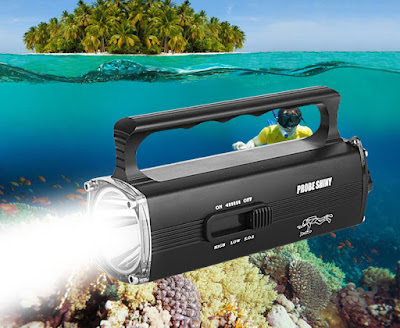 XANES HS-S118 L2 LED 3Modes 600Lumens Power Display Portable LED Diving Flashlight 18650 