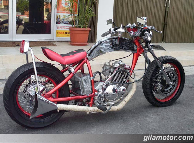 Foto Modifikasi Suzuki Thunder 125 2006 Model Chopper