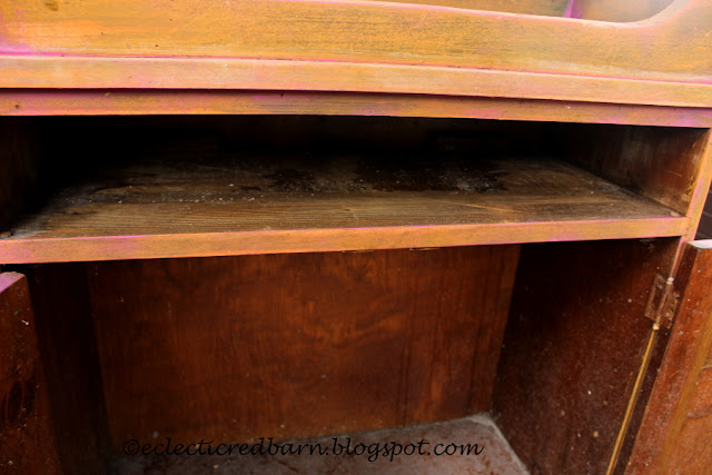 Eclectic Red Barn: Dirty drawer of cabinet