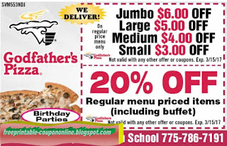 Free Printable Godfathers Pizza Coupons