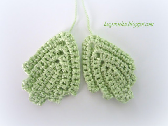 Irish crochet  leaf pattern