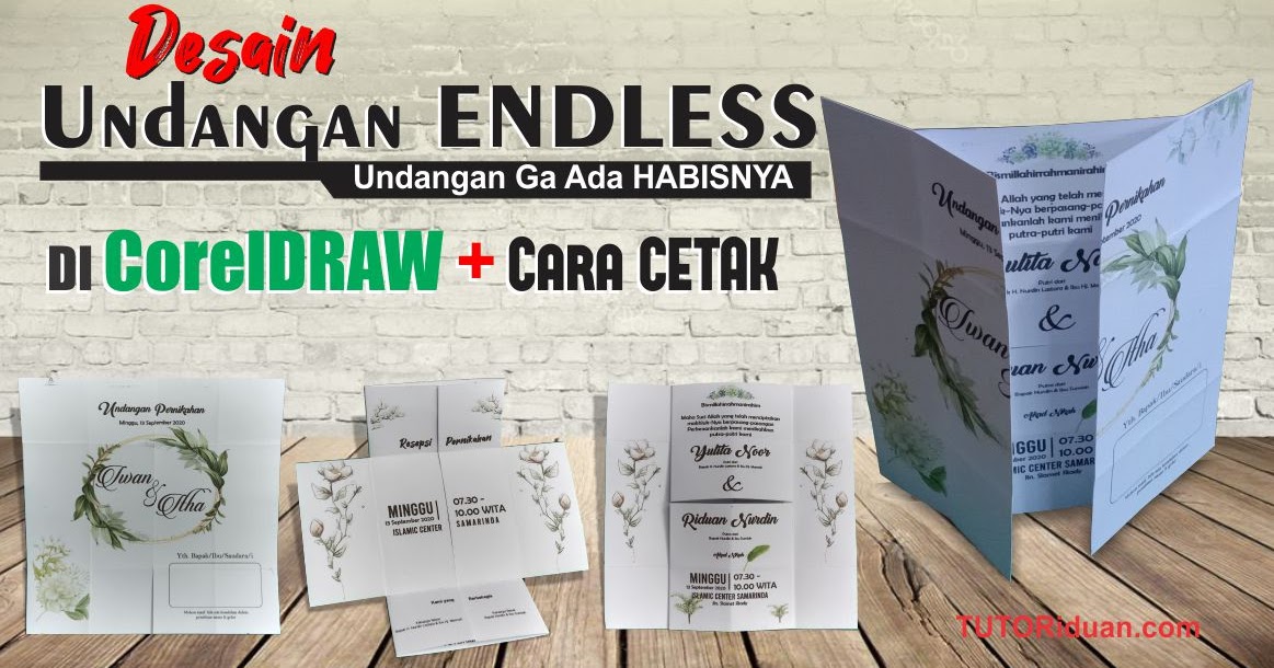  Desain  Undangan  Pernikahan Endless dengan CorelDraw  Free 