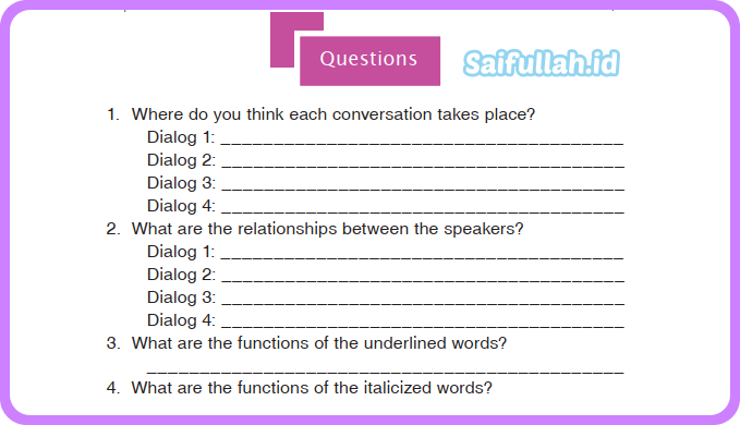 Pembahasan Materi & Soal Bahasa Inggris Kelas 12 Chapter 1 Halaman 4-10