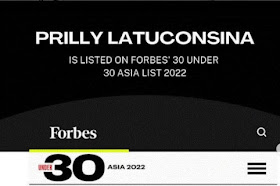 Nama Prilly Latuconsina Masuk Di Forbes 30 Under 30 Asia 2022