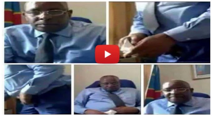 Video - Congo (DRC) minister 'Enock Ruberangabo Sebineza' ma_sturba_ting in his office & inspired Malusi Gigaba.