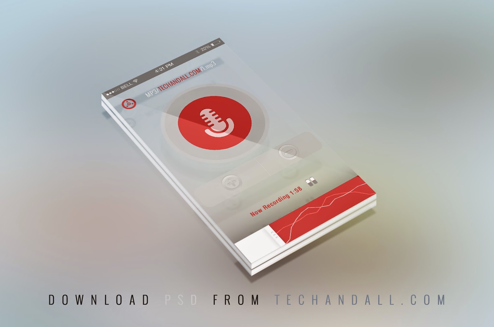 PSD Perspective Mobile Mock-up Screen