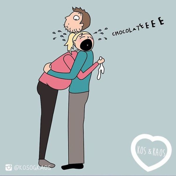 19 Pregnancy Troubles Illustrated In The Most Hilarious Way - Pregnancy cravings are the worst!