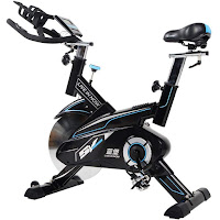 L NOW Indoor Cycling Bike Trainer LD-582, with heavy-duty 40 lb flywheel, adjustable resistance, push-down brake, LCD fitness monitor