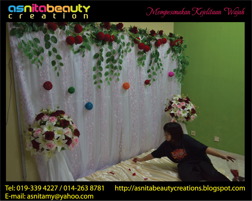 Backdrops untuk Majlis Berendoi  Asnita Beauty Creation