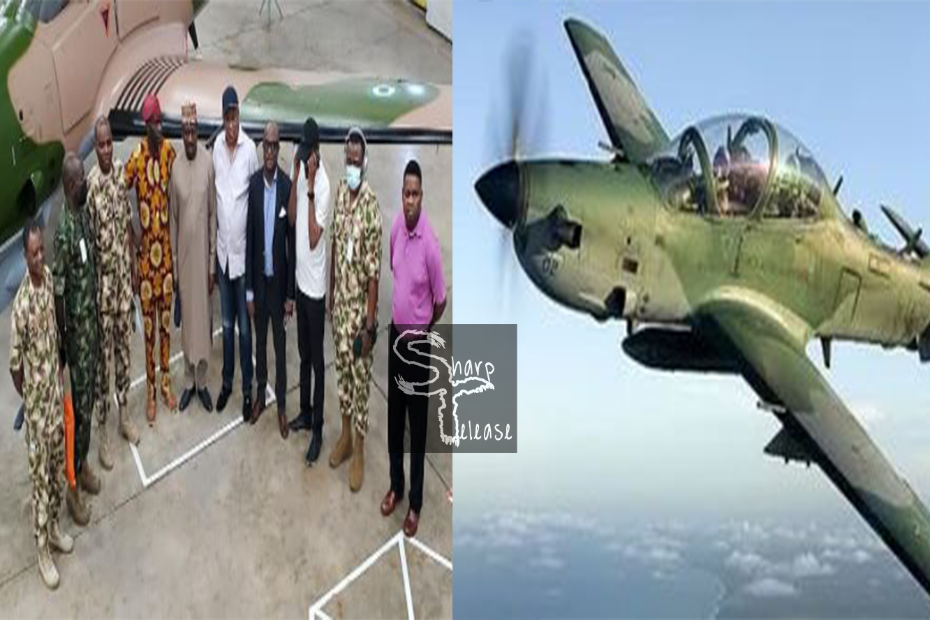 Nigerian heads and A-29 Super Tucano Aircraft