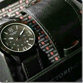 jam Victorinox paket Combo Leather