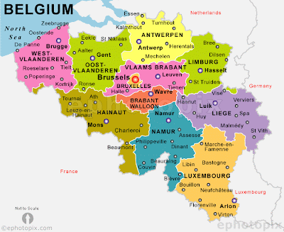 Carte de la Belgique Departement