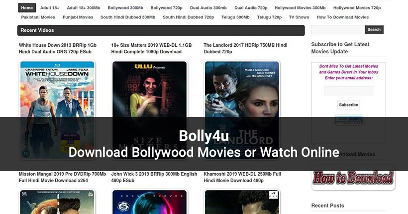 Bolly4u Website 2020 Download Bollywood Movies For Free