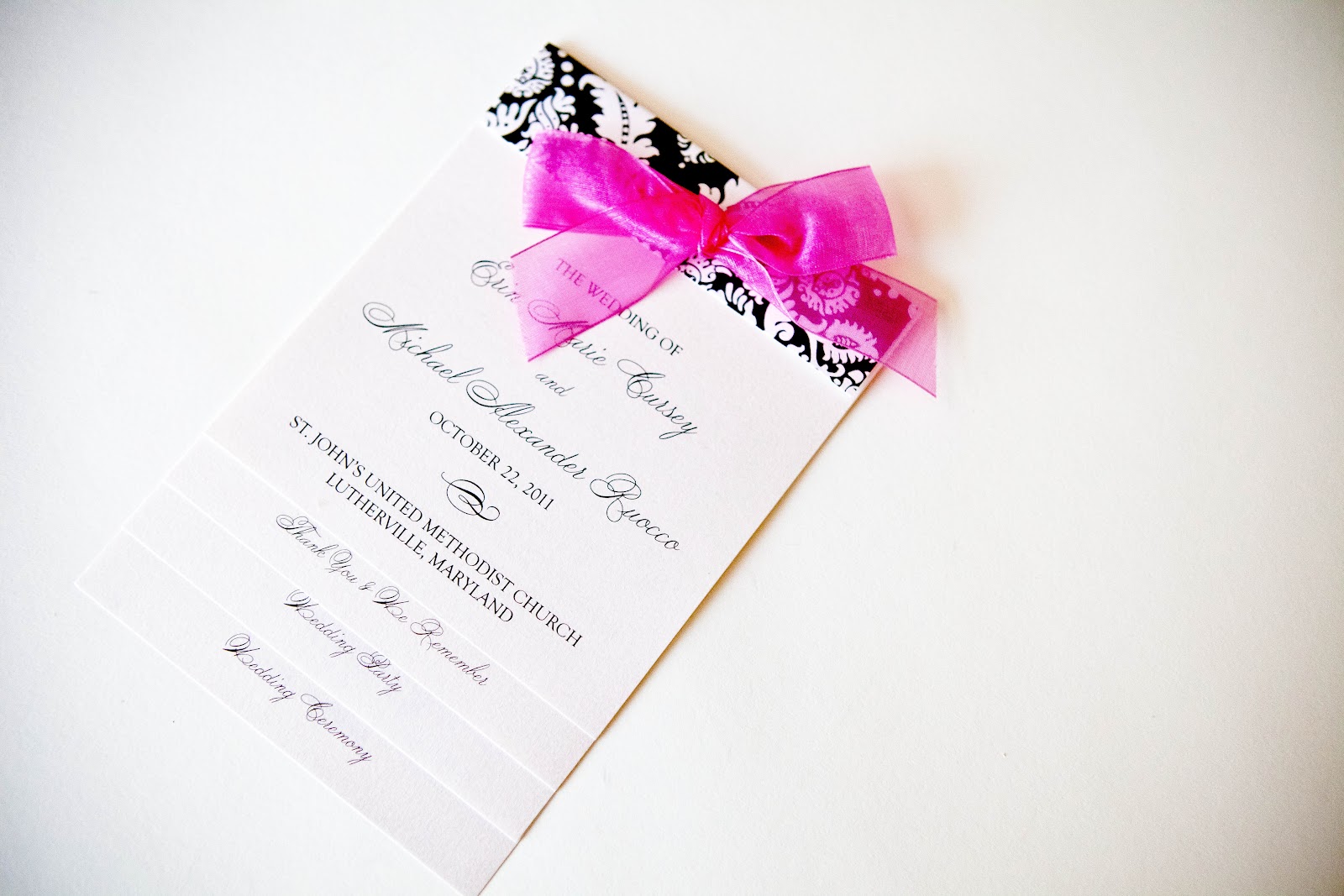 Wedding Program Design