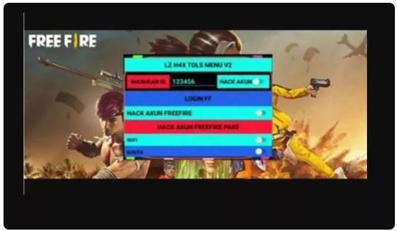 Aplikasi hack akun ff LZ H4X Menu V2