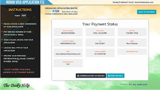 Online Indian Visa Application Processing Fee Payment For Bangladesh