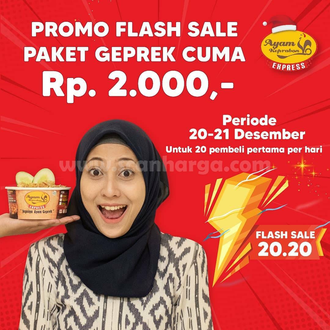 Promo Ayam Keprabon Flash Sale 20.20 – Harga Spesial Paket Geprek hanya Rp 2.000