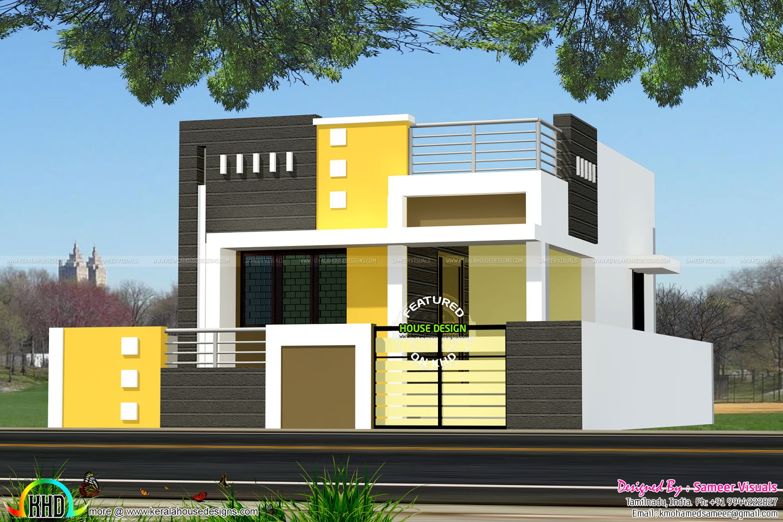 1200 square feet single floor Tamilnadu  home  Kerala home  