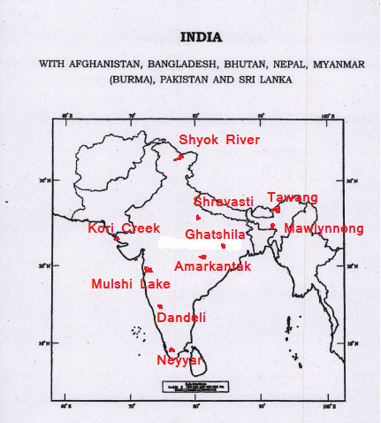 UPSC geography Paper 2 Map answer 2018