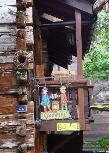 Old  building located along Hinterdorfstrasse in Zermatt