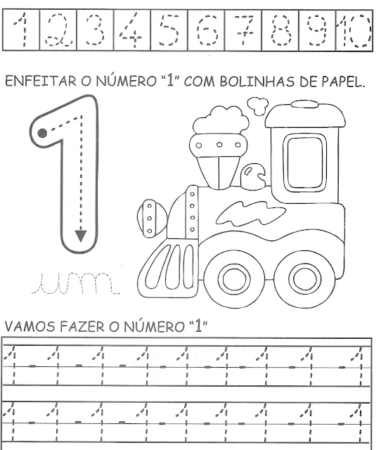 atividades numero 1 para maternal