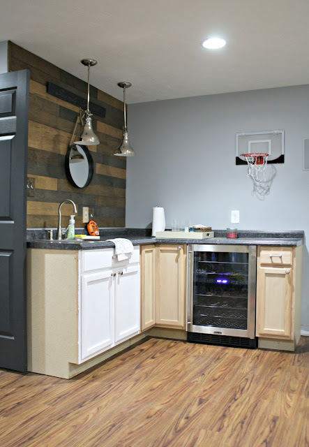 basement kitchenette progress