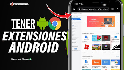 instalar extensiones en celular