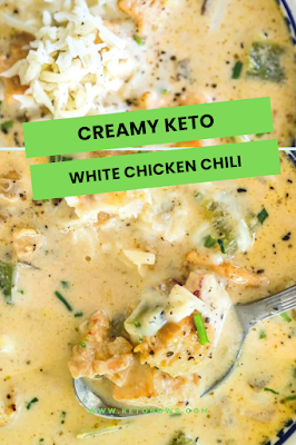 CREAMY KETO WHITE CHICKEN CHILI