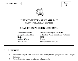 https://soalsiswa.blogspot.com - Download Instrumen/Soal Praktek Kejuruan (SPK) TPHP Tahun Ajaran 2017/2018