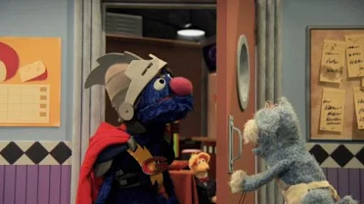 Sesame Street Episode 4274. Super Grover 2.0. A mouse cannot bring his customer his wedge of cheese at a Rodent Restaurant.