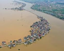 Flooding in China has led to the disappearance of coastlines and growing concern