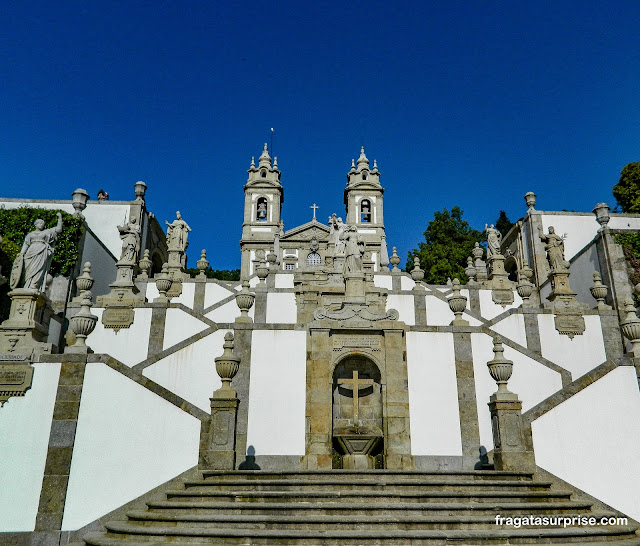 Escadaria do Santuário de Bom Jesus do Monte em Braga, Portugal