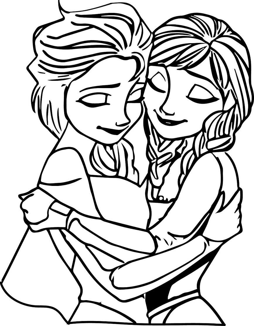 Sketsa Gambar  Mewarnai Frozen  Elsa dan Anna Terbaru 