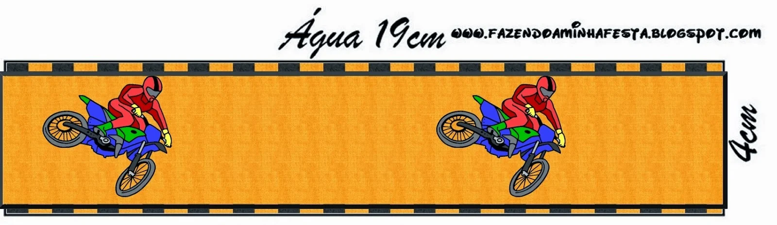 Free Printable Label for Motocross Party.