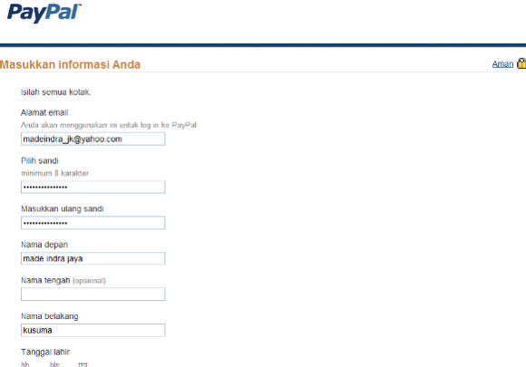 Cara daftar PayPal tanpa kartu kredit mudah dan gratis 