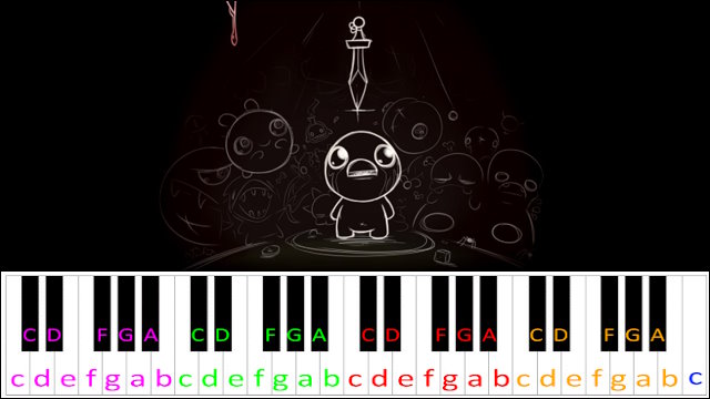 Journey from a Jar to the Sky (The Binding of Isaac: Antibirth) Piano / Keyboard Easy Letter Notes for Beginners
