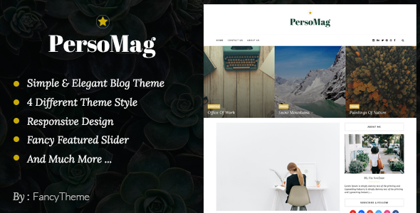 PersoMag - Clean & Personal Blogger Theme