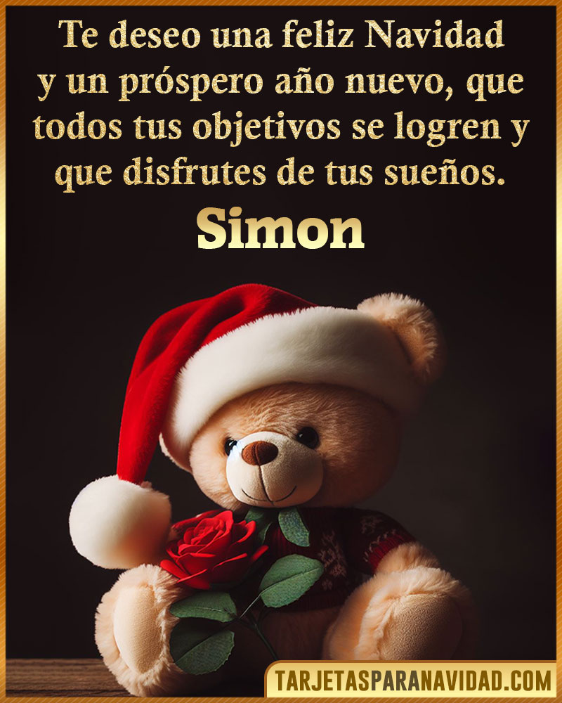 Felicitaciones de Navidad para Simon