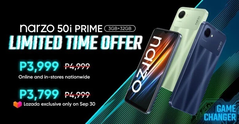 narzo 50i Prime now available for as low as PHP 3,799