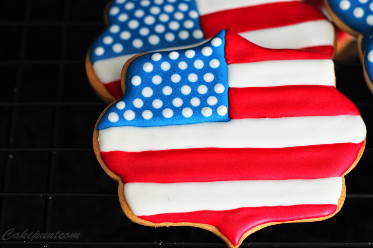 GALLETAS DECORADAS: BANDERA  AMERICANA (TUTORIAL)