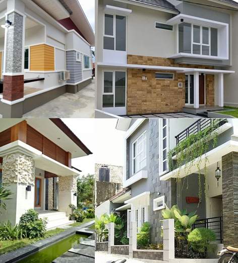 11+ Bentuk Tiang Teras Rumah Minimalis Batu Alam Modern | Rumah Minimalis