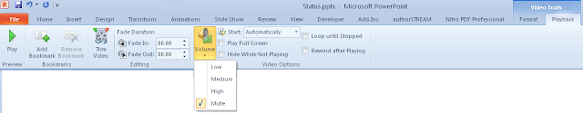 Video PowerPoint mute