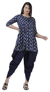 kurti with dhoti style,