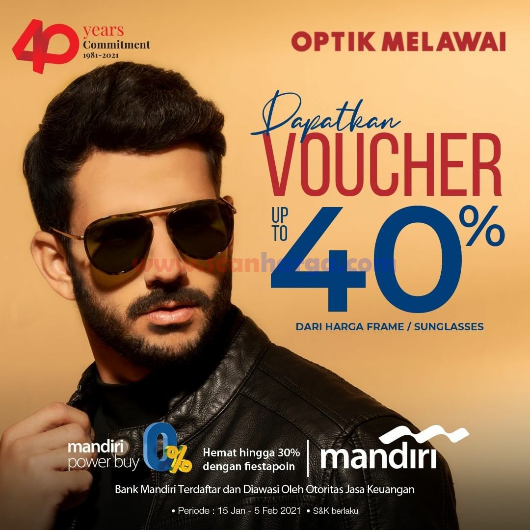 Optik Melawai Promo Voucher up to 40%! Setiap pembelian Frame atau Sunglasses