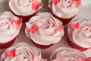 Cupcakes decorados con mariposas