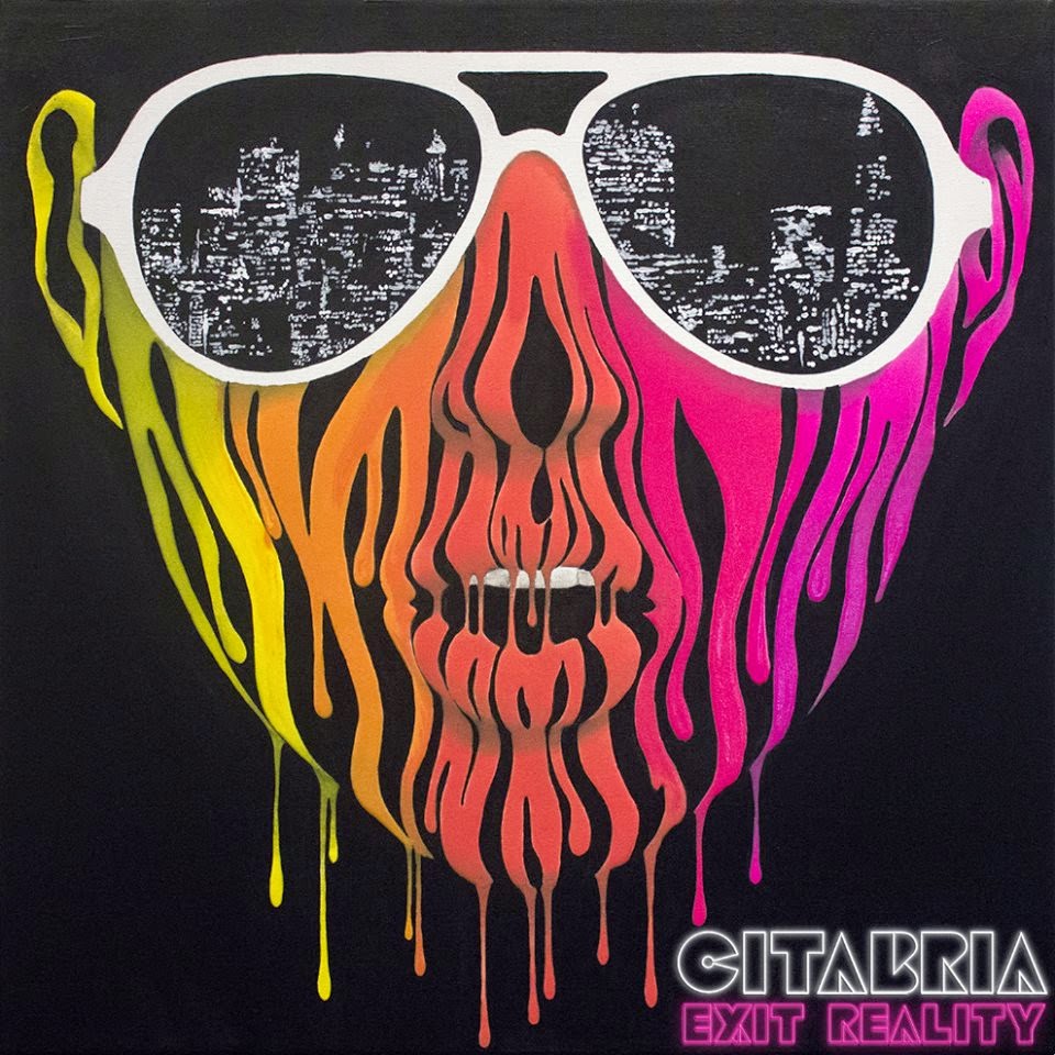 Cd Album cover artwork for California based band Citabria 's new album Exit Reality released February 24th 2015. Artwork by Canadian artist Shane Turner.