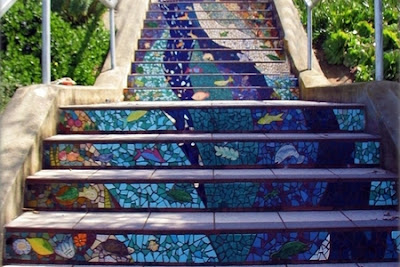 стълбище от мозайка